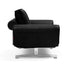 Ghia Sofa Bed Fabric with Leather / Legs Chromed Steel